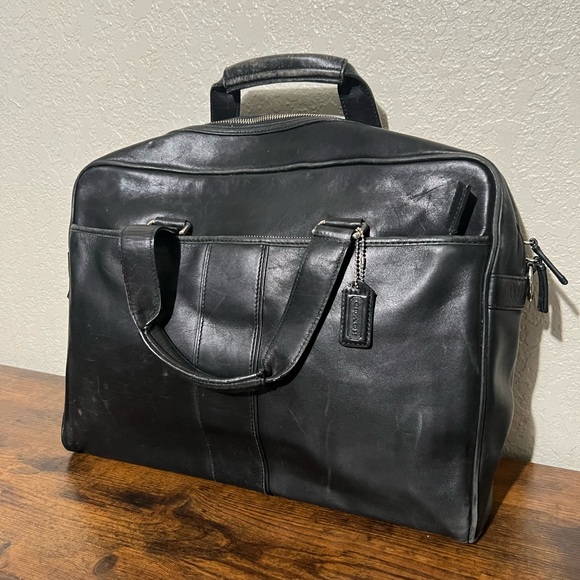 【希少】OLD COACH Dulles Bag leather black Coach Backpack 5600 34 L x 43 H x 18cm W -complete inclusions